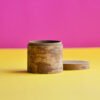 Cinnamon Wood Canister, Medium Round