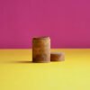 Cinnamon Wood Canister, Mini Round